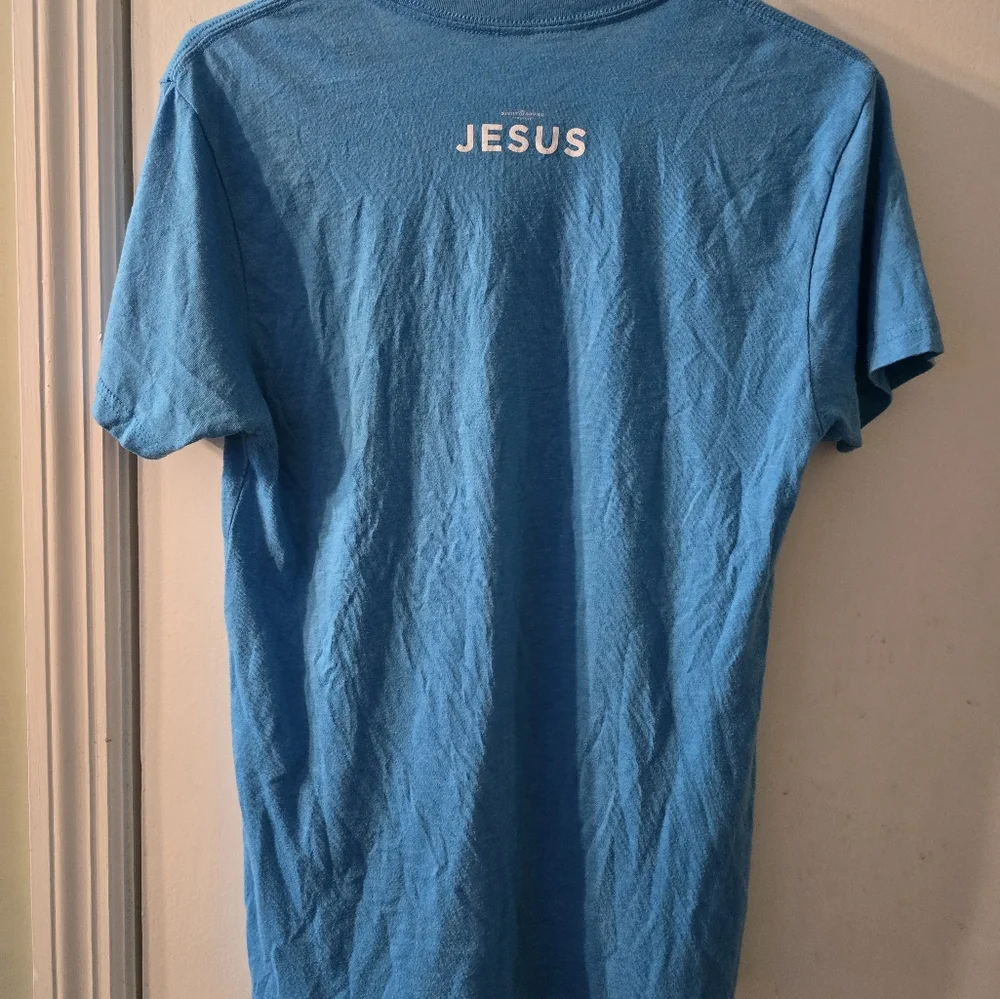 Even the Wind and Waves Obey Him, Women's T-shirt, Blue, medium - Picture 2 of 3